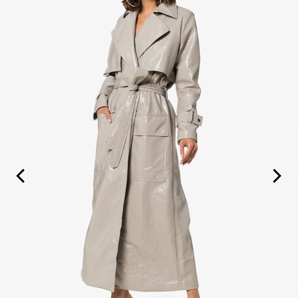 SOLD MICHAEL LO SORDO Crinkled Patent-leather Coat